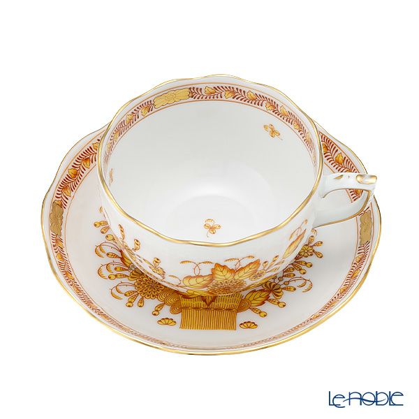ヘレンド (HEREND) インドの華イエロー 00724-0-00／724 ティーカップ＆ソーサー 200ml