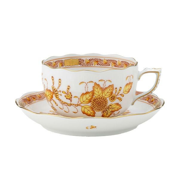 ヘレンド (HEREND) インドの華イエロー 00724-0-00／724 ティーカップ＆ソーサー 200ml