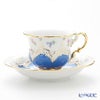 マイセン（Meissen） 宮廷の小花 016098／15582 コーヒーカップ＆ソーサー 200ml（青金彩）