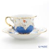 マイセン（Meissen） 宮廷の小花 016098／15582 コーヒーカップ＆ソーサー 200ml（青金彩）