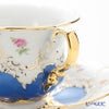 マイセン（Meissen） 宮廷の小花 016098／15582 コーヒーカップ＆ソーサー 200ml（青金彩）