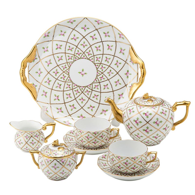 ヘレンド (HEREND) セーブル風の薔薇 SPROG ティーセット