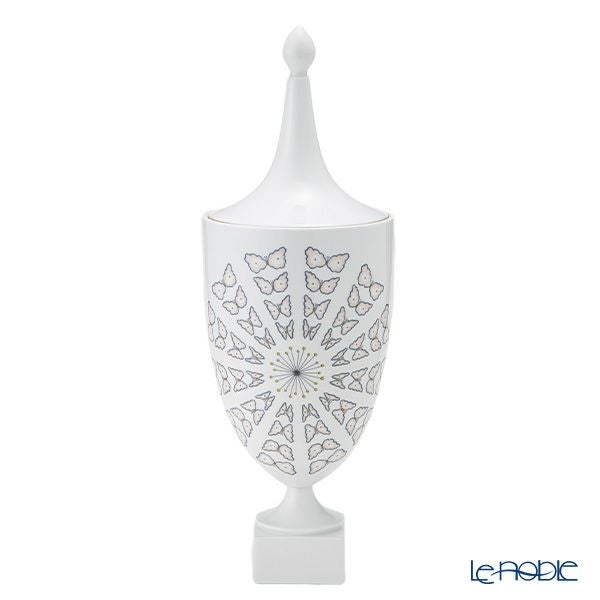 ジノリ1735／リチャード ジノリ（GINORI 1735／Richard Ginori）Bee White ビーホワイト 蓋付き壷 50cm（蓋金彩）ベース ウルナ型