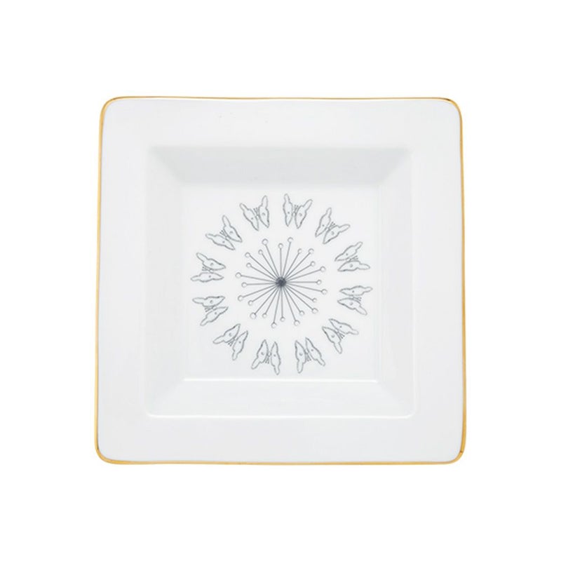 ジノリ1735／リチャード ジノリ（GINORI 1735／Richard Ginori）Bee White ビーホワイト スクエアトレイ 18×18cm