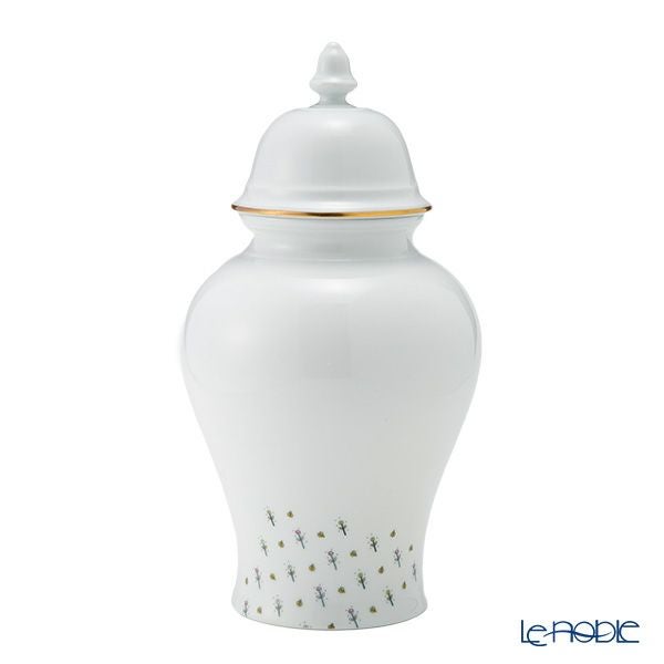 ジノリ1735／リチャード ジノリ（GINORI 1735／Richard Ginori）Bee White ビーホワイト 蓋付き壷 サニーフラワー 31cm A