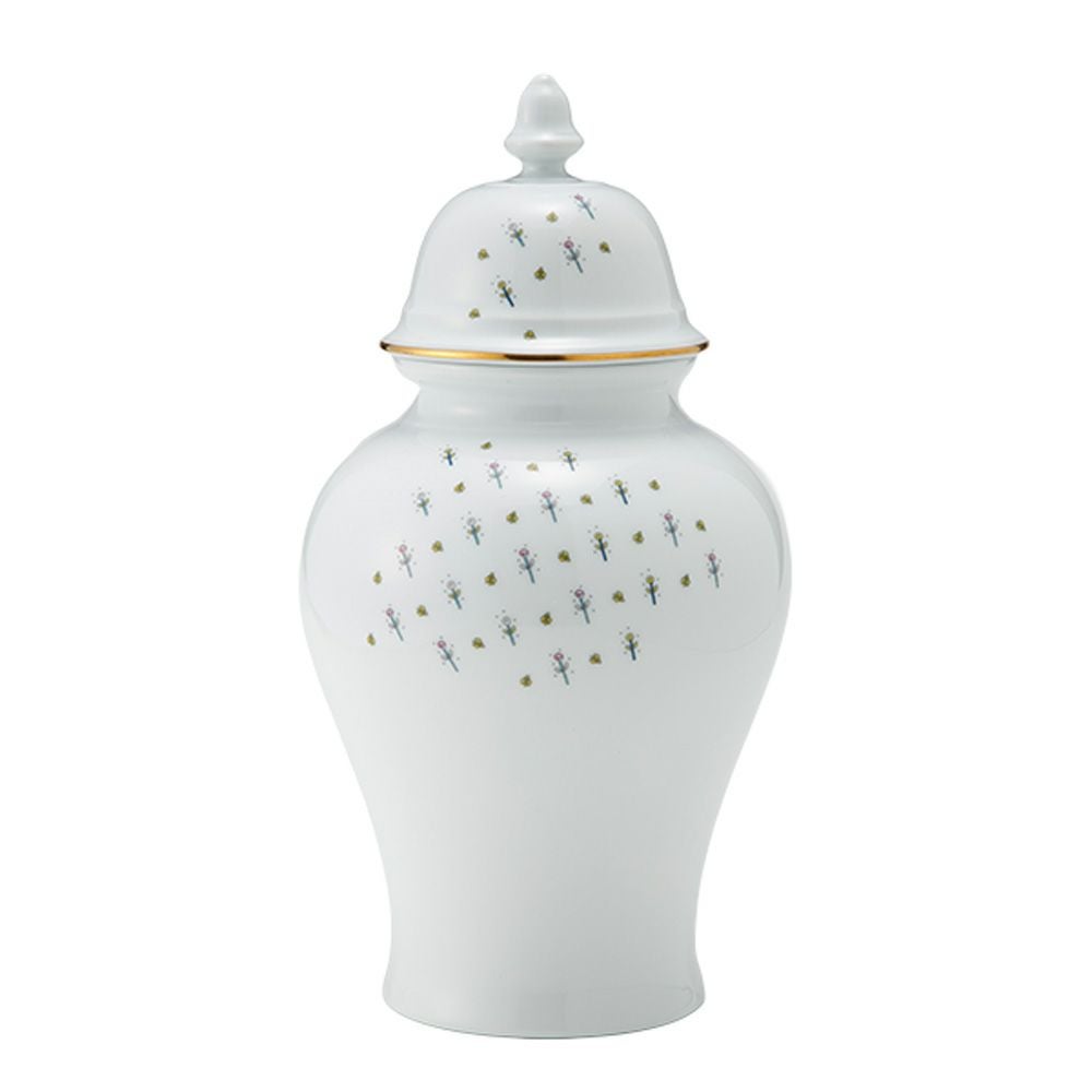 ジノリ1735／リチャード ジノリ（GINORI 1735／Richard Ginori）Bee White ビーホワイト 蓋付き壷 サニーフラワー 31cm A