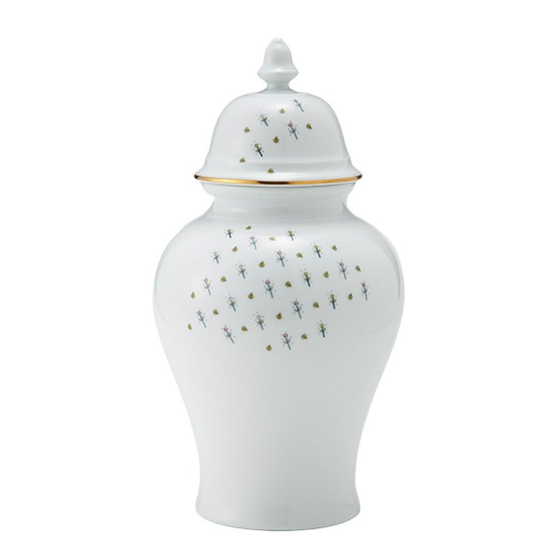 ジノリ1735／リチャード ジノリ（GINORI 1735／Richard Ginori）Bee White ビーホワイト 蓋付き壷 サニーフラワー 31cm A