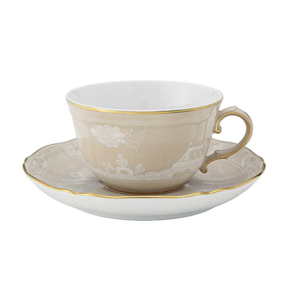 ジノリ1735／リチャード ジノリ（GINORI 1735／Richard Ginori） オリエンテイタリアーノ ティーカップ＆ソーサー メリンガ／ベージュ 240ml／15cm