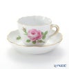 マイセン（Meissen） ピンクのバラ 020110／00580 モカカップ＆ソーサー 100ml