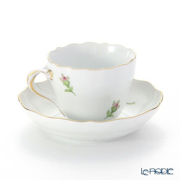 マイセン（Meissen） ピンクのバラ 020110／00580 モカカップ＆ソーサー 100ml