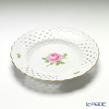 マイセン（Meissen） ピンクのバラ 020110／54801 飾り皿 19cm