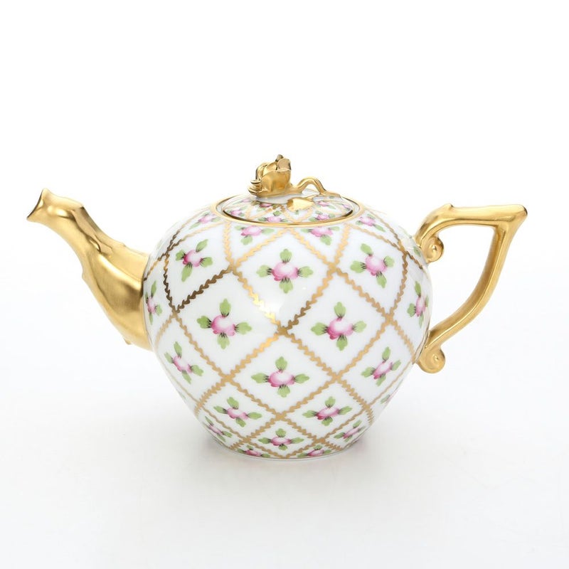 ヘレンド セーブル風の薔薇 SPORG 20608-0-09 ティーポット（ローズ） 400ml