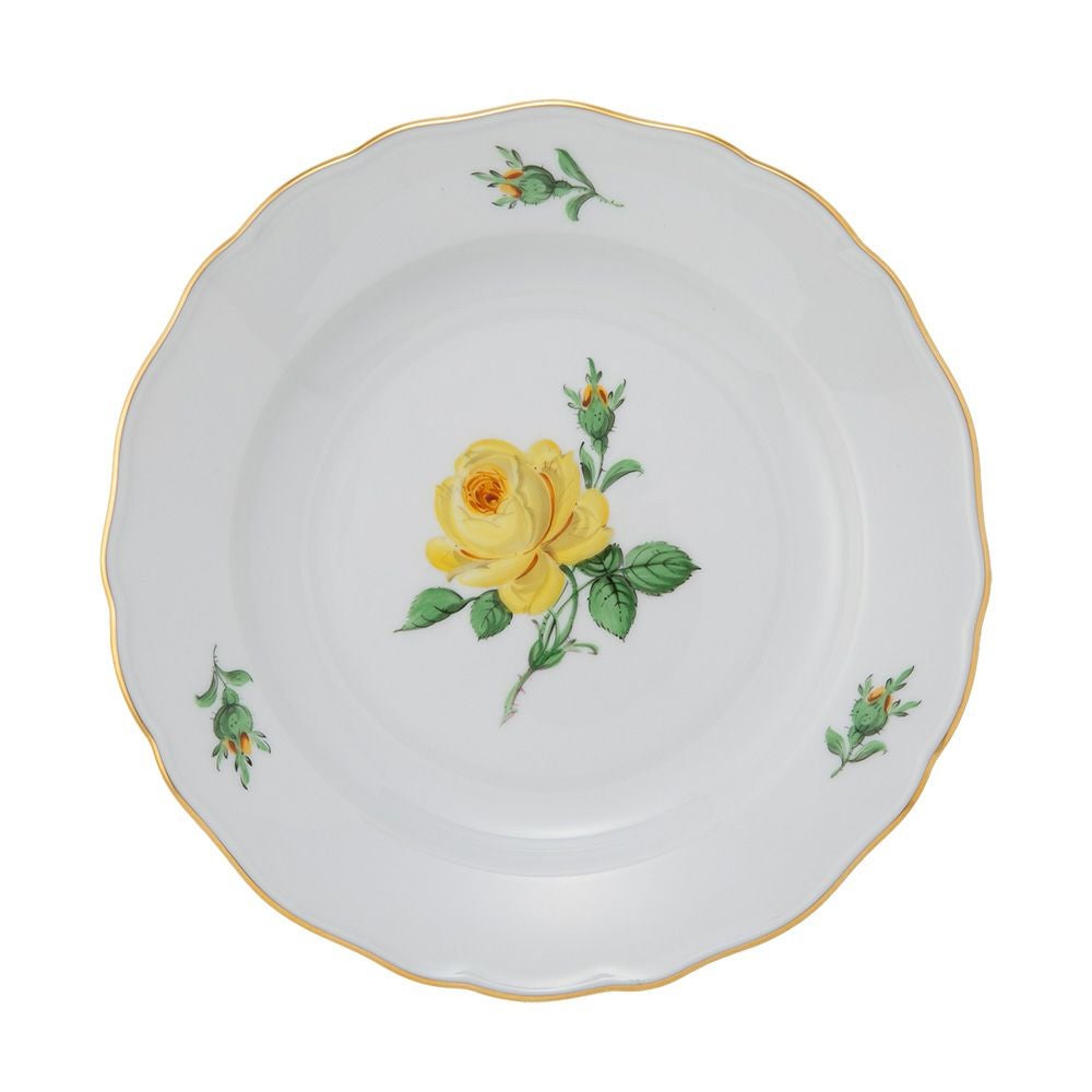 マイセン（Meissen） ピンクのバラ／忘れな草 プレート 20cm 020810