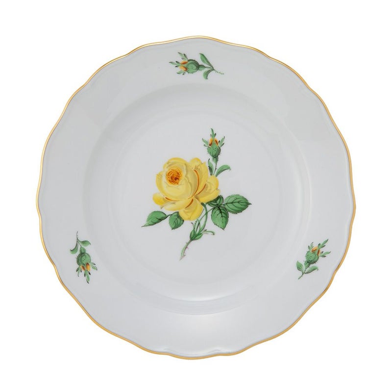 マイセン（Meissen） 黄色のバラ 020610／00472 プレート 20cm