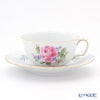 マイセン（Meissen） ピンクのバラ／忘れな草 020810／00633 ティーカップ＆ソーサー 150ml