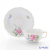 マイセン（Meissen） ピンクのバラ／忘れな草 020810／00633 ティーカップ＆ソーサー 150ml