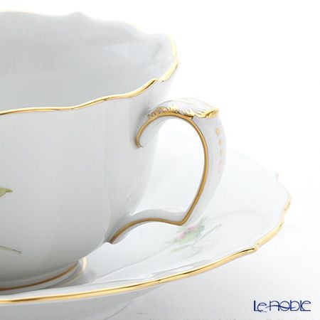 マイセン（Meissen） ピンクのバラ／忘れな草 020810／00633 ティーカップ＆ソーサー 150ml