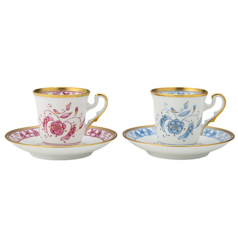 ジノリ1735／リチャード ジノリ（GINORI 1735／Richard Ginori） フロス ローザ デミタスカップ＆ソーサー ペア 80ml