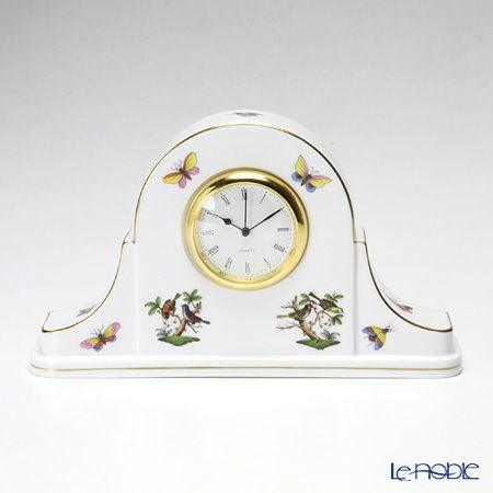 ヘレンド ロスチャイルドバード 08081-0-00 テーブルクロック 14cm