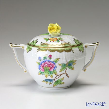 ヘレンド (HEREND) ヴィクトリア・ブーケ 00472-0-09 シュガーポット ローズ 200ml
