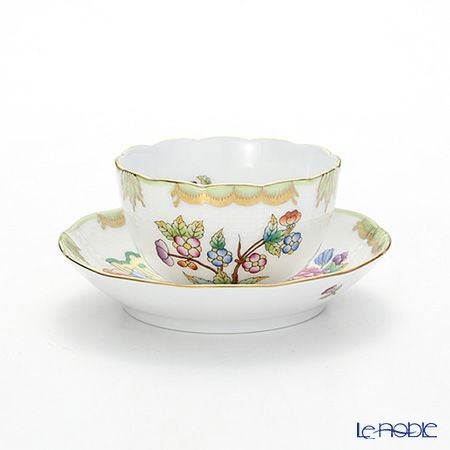 ヘレンド (HEREND) ヴィクトリア・ブーケ 00710-0-91／711 ジャパニーズカップ＆ソーサー 130ml