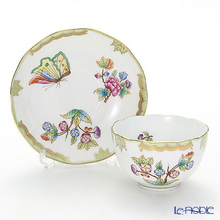 ヘレンド (HEREND) ヴィクトリア・ブーケ 00710-0-91／711 ジャパニーズカップ＆ソーサー 130ml