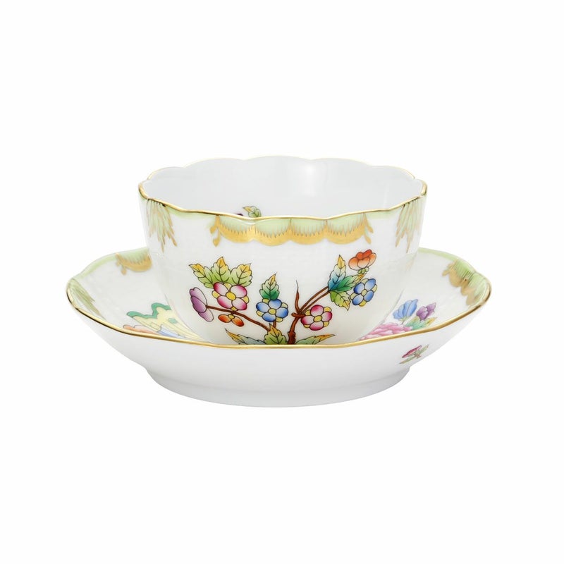 ヘレンド (HEREND) ヴィクトリア・ブーケ 00710-0-91／711 ジャパニーズカップ＆ソーサー 130ml