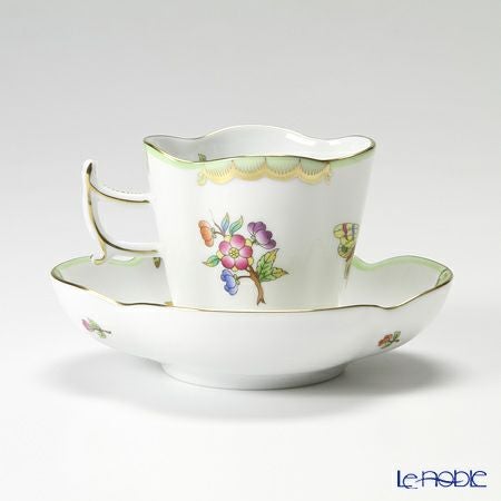 ヘレンド (HEREND) ヴィクトリア・ブーケ 04198-0-00 コーヒーカップ＆ソーサー（楕円） 100ml