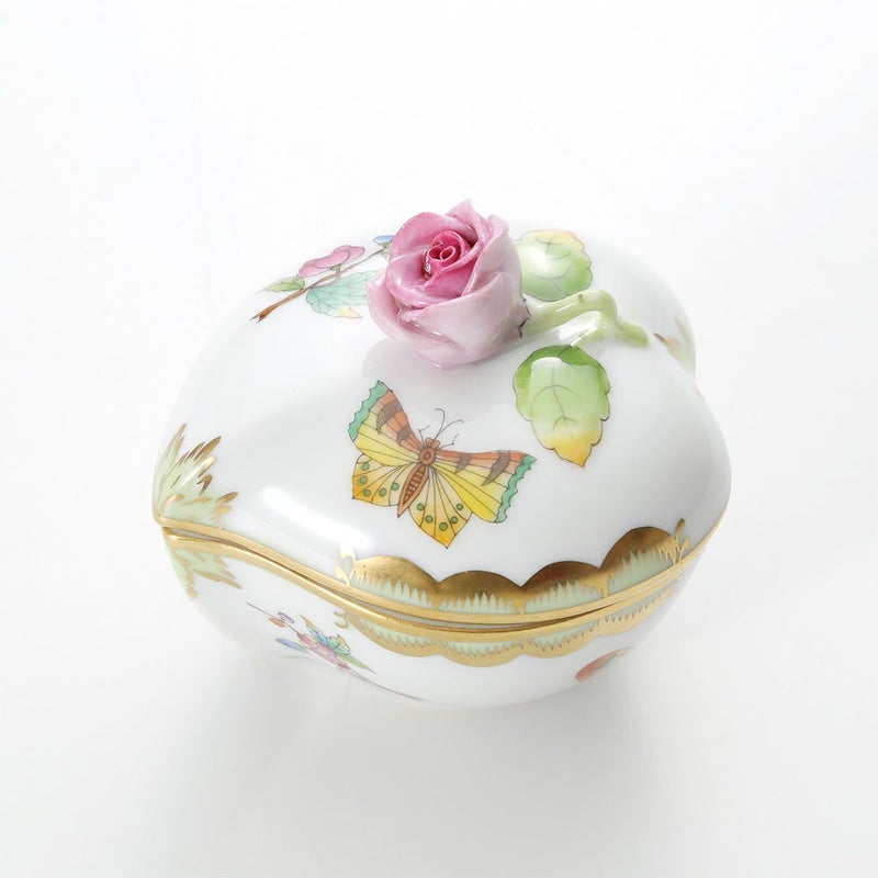 ヘレンド (HEREND) ヴィクトリア・ブーケ 06005-0-09 ハートボックス（ローズ）