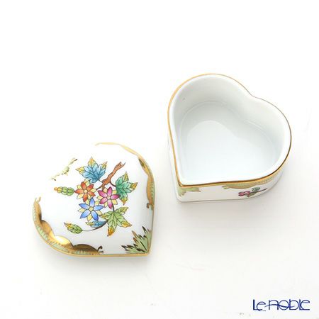 ヘレンド (HEREND) ヴィクトリア・ブーケ 06112-0-00 ハートボックス 5cm