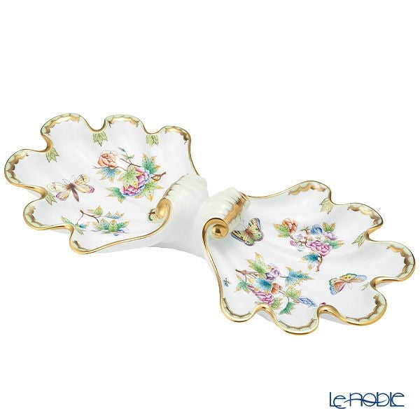 ヘレンド (HEREND) ヴィクトリア・ブーケ VBO ダブルシェルトレイ 45×22cm 07522-0-00