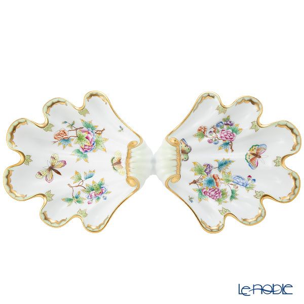 ヘレンド (HEREND) ヴィクトリア・ブーケ VBO ダブルシェルトレイ 45×22cm 07522-0-00