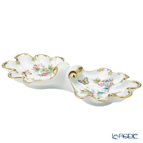 ヘレンド (HEREND) ヴィクトリア・ブーケ VBO ダブルシェルトレイ 45×22cm 07522-0-00