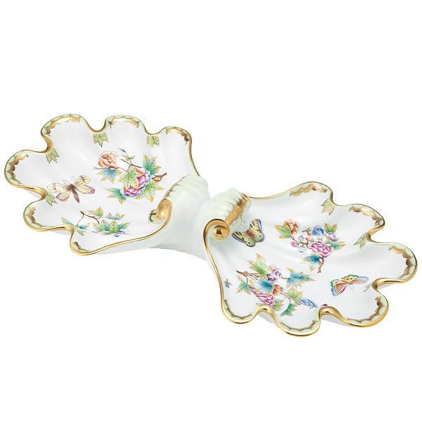 ヘレンド (HEREND) ヴィクトリア・ブーケ VBO ダブルシェルトレイ 45×22cm 07522-0-00