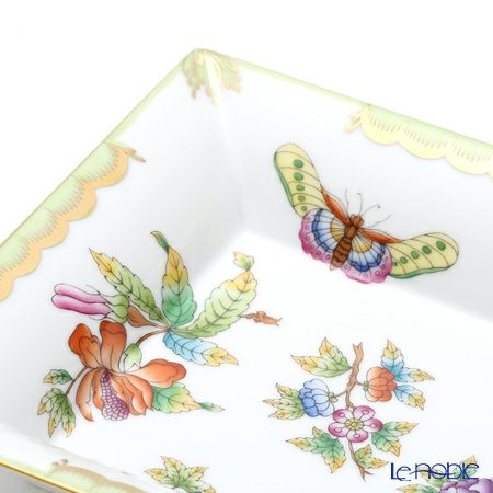 ヘレンド ヴィクトリア・ブーケ 07631-0-00 スクエアトレイ 16×19cm