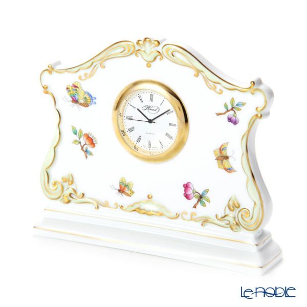 ヘレンド ヴィクトリア・ブーケ デスククロック 08084-0-00