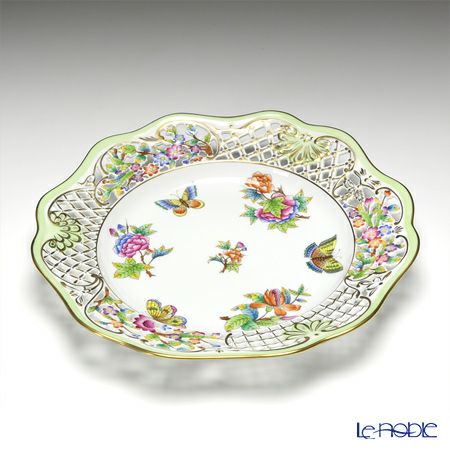 ヘレンド (HEREND) ヴィクトリア・ブーケ 08406-0-50 プレート（オープンワーク） 25.8cm