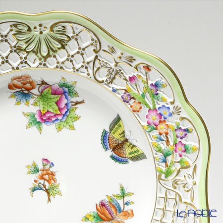 ヘレンド (HEREND) ヴィクトリア・ブーケ 08406-0-50 プレート（オープンワーク） 25.8cm