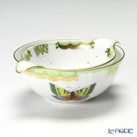 ヘレンド (HEREND) ヴィクトリア・ブーケ 001453／01454 ティーストレーナー／ボウル