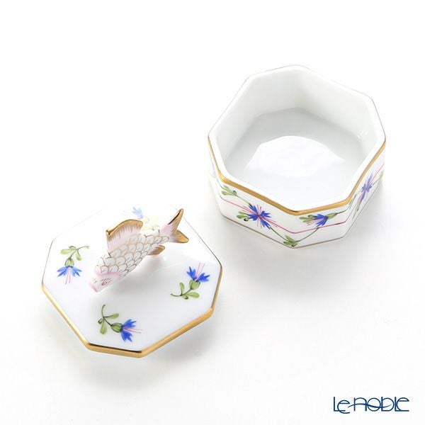 ヘレンド ブルーガーランド PBG 06105-0-28 オクタゴナルボックス（フィッシュ）