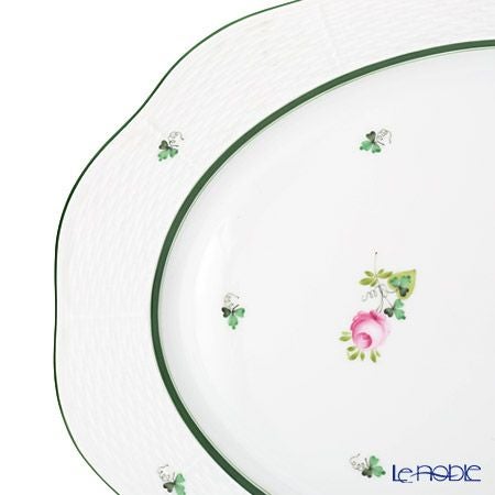 ヘレンド ウィーンのバラ 00101-0-00／101 オーバルプラター 40cm