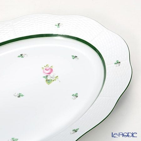 ヘレンド ウィーンのバラ 00101-0-00／101 オーバルプラター 40cm