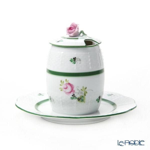 ヘレンド ウィーンのバラ 00242-7-09 マスタードポット ローズ