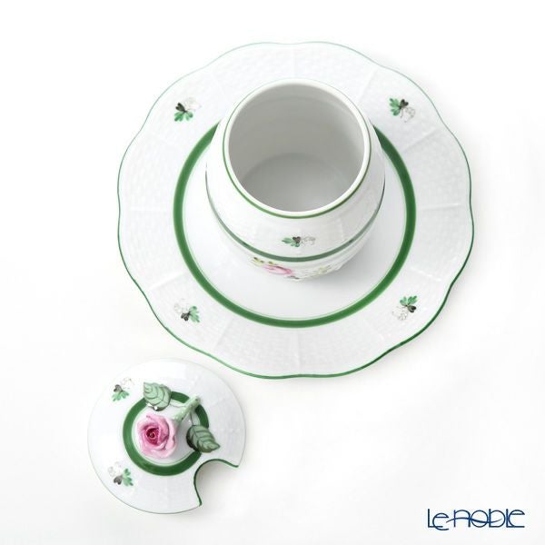 ヘレンド ウィーンのバラ 00242-7-09 マスタードポット ローズ