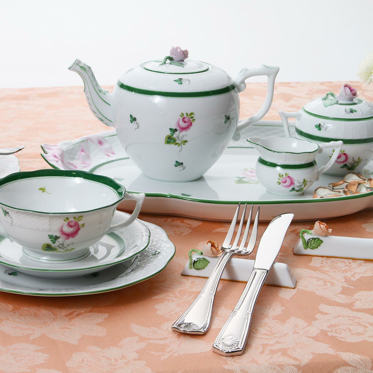 ヘレンド ウィーンのバラ 00472-0-09 シュガーポット ローズ 200ml