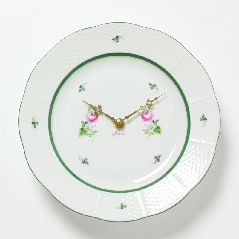 ヘレンド ウィーンのバラ 00507-0-47 ウォールクロック 23cm