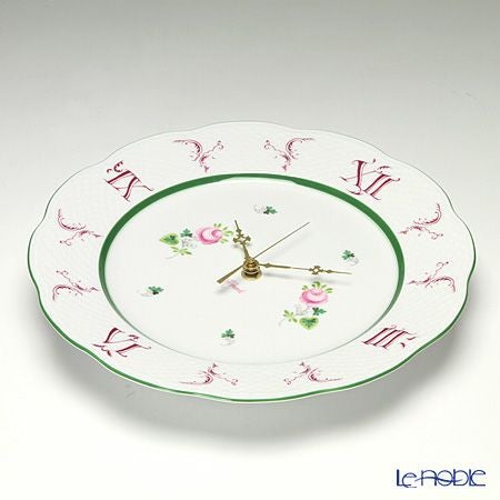 ヘレンド ウィーンのバラ 00527-0-47 ウォールクロック 28.5cm