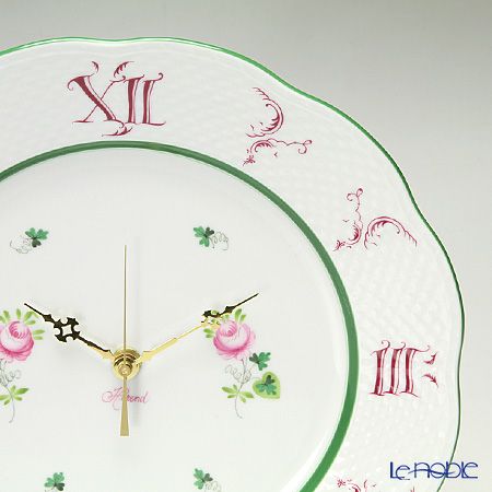 ヘレンド ウィーンのバラ 00527-0-47 ウォールクロック 28.5cm