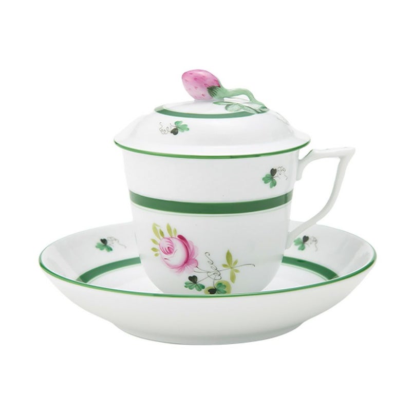 ヘレンド (HEREND) ウィーンのバラ 00705-0-11 ハーブティーカップ＆ソーサー ストロベリー 200ml