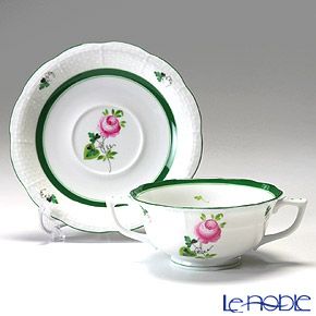 ヘレンド (HEREND) ウィーンのバラ 00751-0-00／751 クリームスープカップ＆ソーサー 240ml